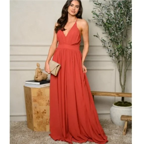 SOLD OUT 63551 Chiffon Maxi Dress - Picture 2 of 3